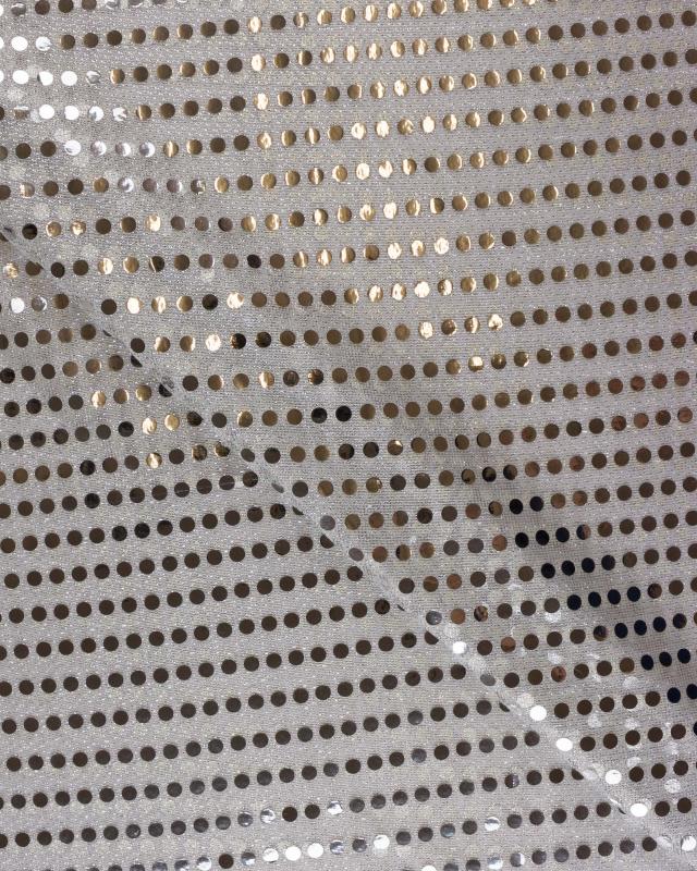 Round Glitter Fabric Silver - Tissushop